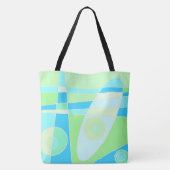 Tote Bag Abstrait surf Pastel Blue Green (Dos)