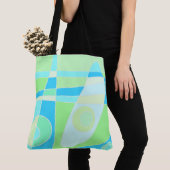 Tote Bag Abstrait surf Pastel Blue Green (De près)