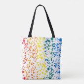 Tote Bag Abstrait Terrazzo Mosaic coloré Rainbow Motif (Dos)