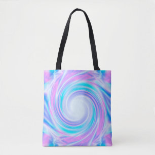 Tote Bag Abstrait tourbillon pastel violet couleurs imprime