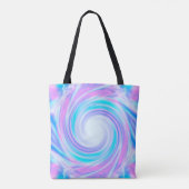 Tote Bag Abstrait tourbillon pastel violet couleurs imprime (Dos)