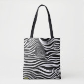 Tote Bag Abstrait Toutes bandes Noir & Blanc, Shoulder Four (Devant)