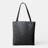 Tote Bag Abstrait triangulaire noir, Grunge surfa (Dos)