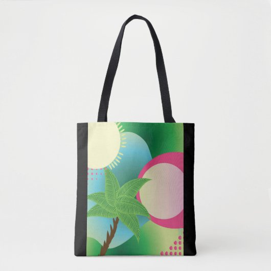 Tote Bag abstrait tropiques (Devant)