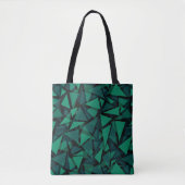 Tote Bag Abstrait vert émeraude polygonale motif jeter pil (Devant)