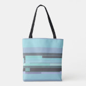 Tote Bag Abstrait violet, vert et turquoise (Dos)