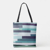Tote Bag Abstrait violet, vert et turquoise (Dos)