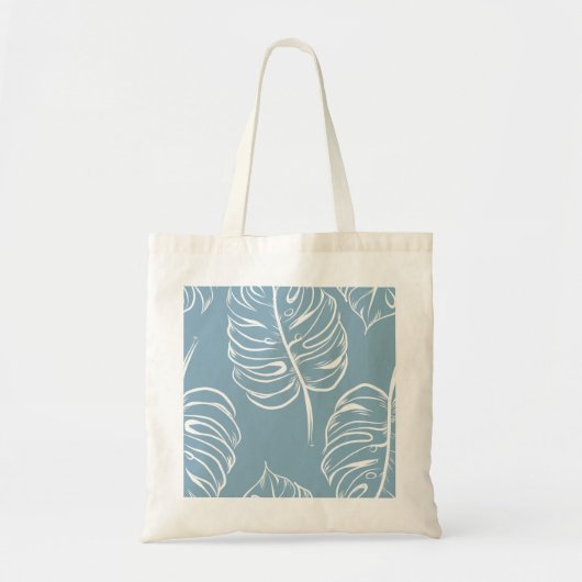 Tote Bag Abstraite Feuille Tropicale : Verdure transparente (Devant)