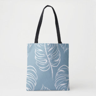 Tote Bag Abstraite Feuille Tropicale : Verdure transparente