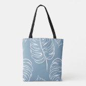 Tote Bag Abstraite Feuille Tropicale : Verdure transparente (Dos)