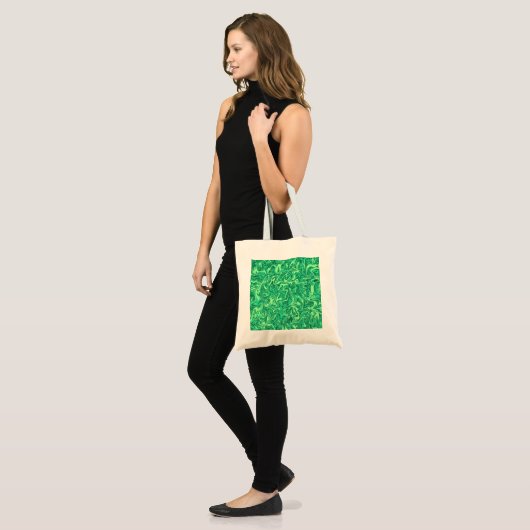 Tote Bag Abstraite spirale verte (Devant (modèle))