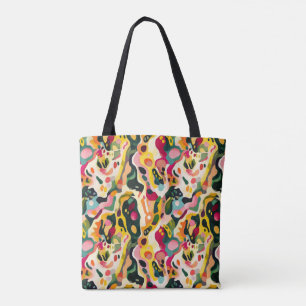 Tote Bag Abstraite vibrante à motif coloré