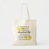 Tote Bag ABUNDANT LIFE Positive Christian Affirmation (Devant)