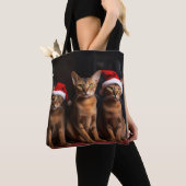 Tote Bag Abyssinian près de la cheminée Noël (De près)