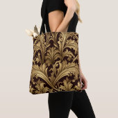Tote Bag Acanthus Feuille (Ancien Ton Or) (De près)