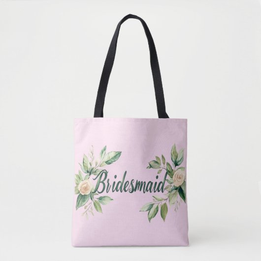 Tote Bag Accent de jardin feuille verte demoiselle d'honneu (Devant)