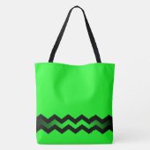 Tote Bag Accent vert et noir sur vert clair (Dos)