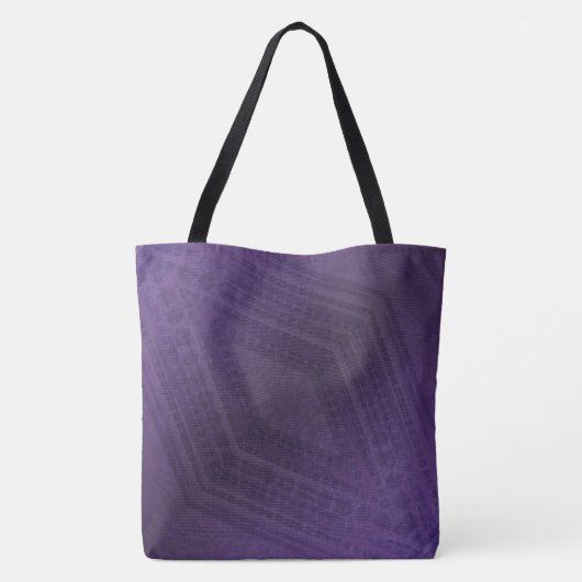 Tote Bag Acceptation | Motif Boho violet écectique (Dos)