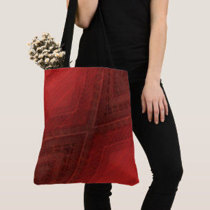 Tote Bag Acceptation   Motif de Boho Eclectique Rouge