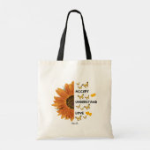 Tote Bag Accepter, Comprendre, Aimer Citations Motivationne (Dos)