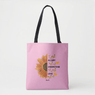 Tote Bag Accepter Comprendre Les Citations D'Amour Nom Pers
