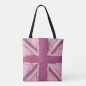 Tote Bag Accessoire pour femmes Union Jack Rose violet (Dos)