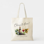 Tote Bag Acclamations Élégantes au Vin d'Amour Thème Aquare (Dos)