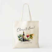 Tote Bag Acclamations Élégantes au Vin d'Amour Thème Aquare (Devant)