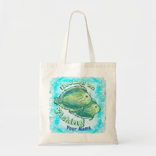 Tote Bag Accroché À La Pêche (Devant)