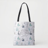 Tote Bag Accueil confortable Noël Turquoise ID985 (Devant)