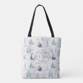 Tote Bag Accueil confortable Noël Turquoise ID985 (Dos)