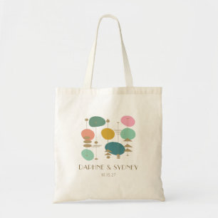 Tote Bag Accueil de mariage personnalisé moderne du milieu 