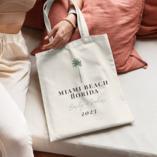 Tote Bag Accueil Mariage de Palm Tree Destination Tropique