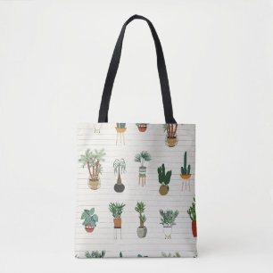 Tote Bag Accueil Plantes : Intérieur sans couture à main