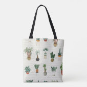 Tote Bag Accueil Plantes : Intérieur sans couture à main (Dos)