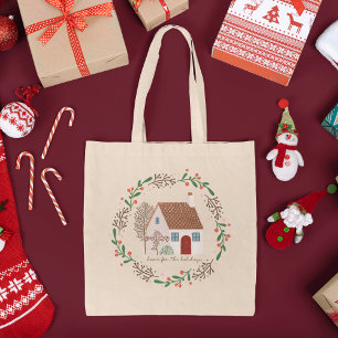 Tote Bag Accueil pour les Fêtes Noël Shopping