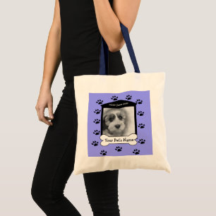 Tote Bag Accueil Sweet Home Doghouse Lavender Cadre pour an