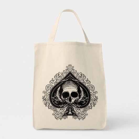 Tote Bag Ace crâne des pique (Devant)