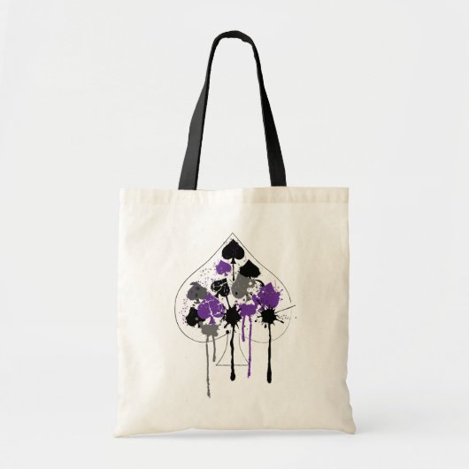 Tote Bag Ace des pique Aromantic AsexuPride (Devant)