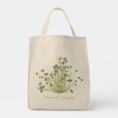 Tote Bag Acetabularia algue dessinée à la main (Dos)