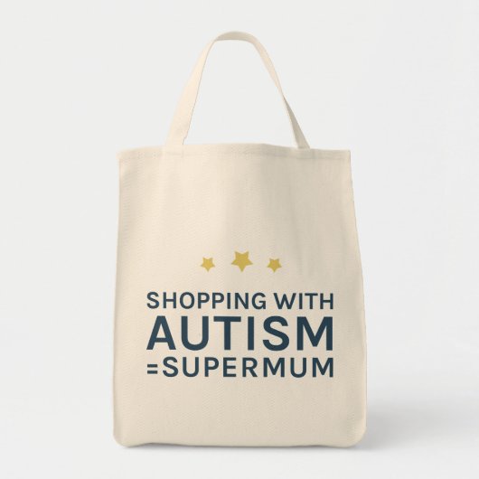 Tote Bag Achat avec l'autisme Supermum Fourre-tout (Devant)