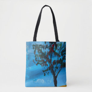 Tote Bag Acrylique 'Eucalyptus' sur toile