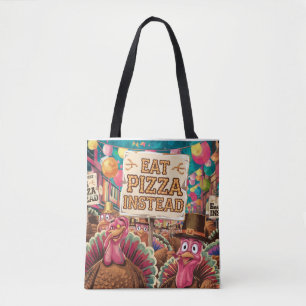 Tote Bag Action de grâce avec pizza