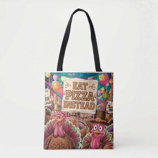 Tote Bag Action de grâce avec pizza (Devant)