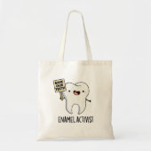Tote Bag Activiste Enamel Funny Dental Tooth Pun (Devant)