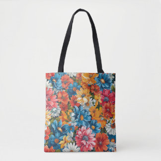 Tote Bag AD 026 - Motif graphique numérique floral