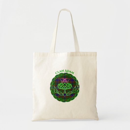 Tote Bag Adam Scottish Tartan Celtic Thistle (Devant)