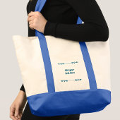 Tote Bag Add name blue text