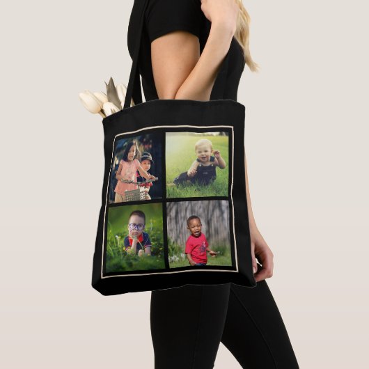 Tote Bag Add Your Personalized Custom Family ou Pet Photos (De près)