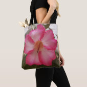 Tote Bag Adenium rose fleurs blanches fleurs florales natur (De près)
